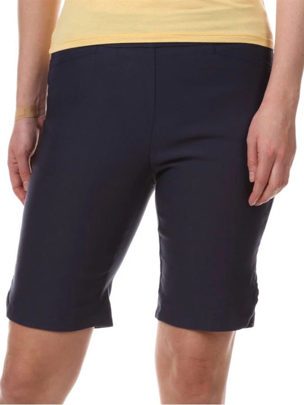 Tribal Navy Bermuda Stretch Shorts